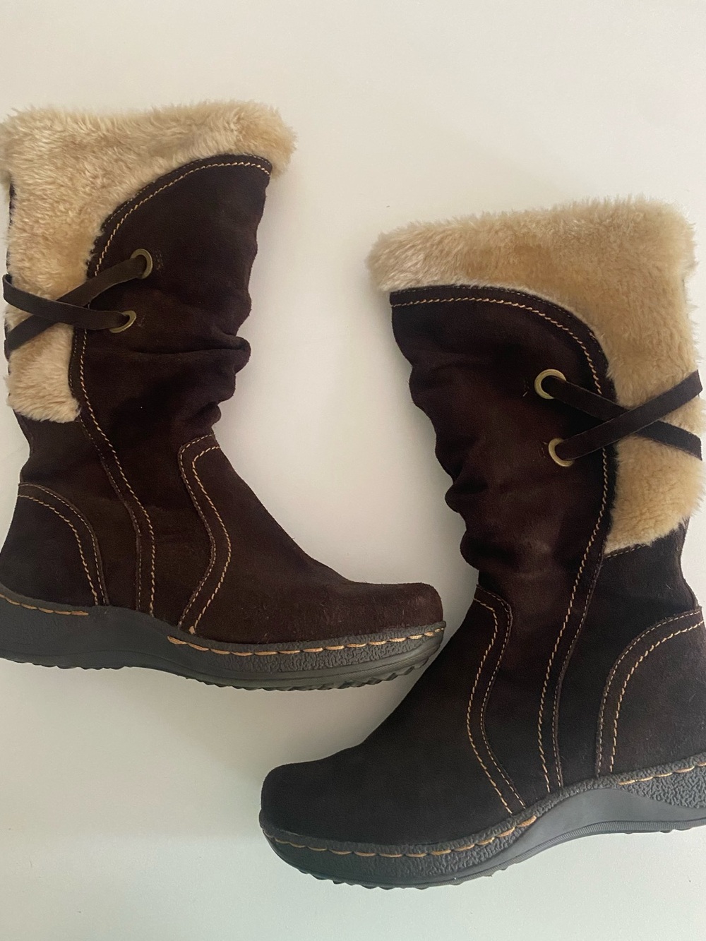 St.John’s Bay Brown Suede Winter Boots NWOT
